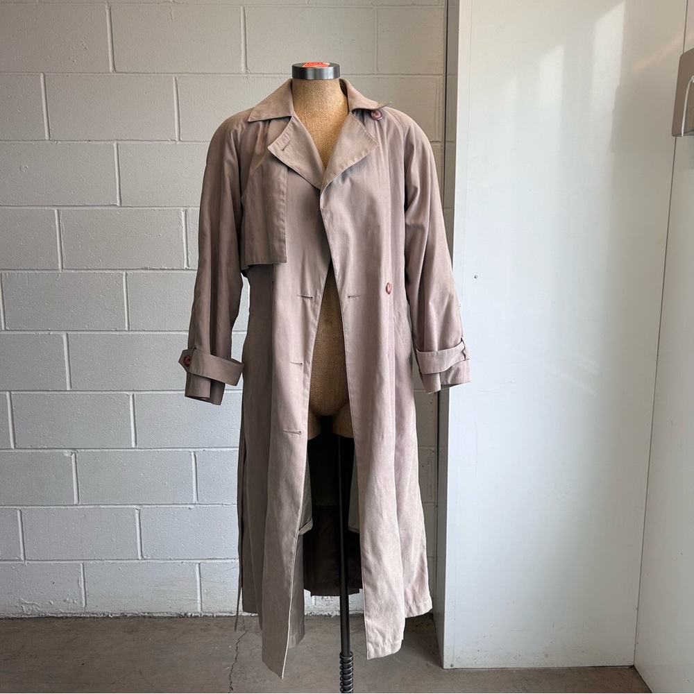 Tan trench coat